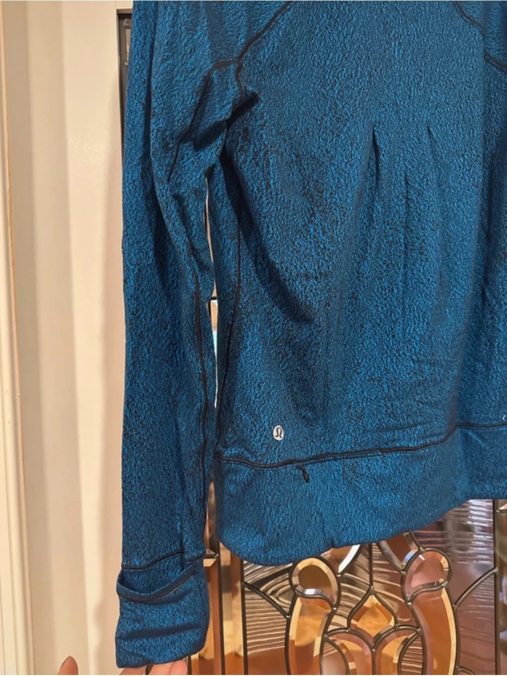 lululemon athletica Teal Blue Half-Zip Turtleneck Pullover